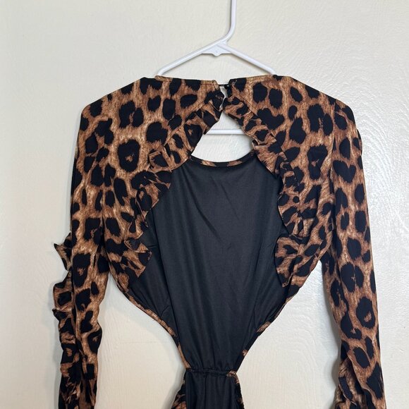 3/for$10🍒 FASHION NOVA Leopard Dress, Open Back (Large) 🐅 NEW w/o tags - Picture 8 of 8